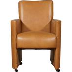 Leren eetkamerstoel Elegant - Granada Sahara (cognac) - Met, Huis en Inrichting, Stoelen, Leren eetkamerstoel Elegant - Granada Sahara (cognac) - Met handgreep RVS past perfect in uw interieur als u woonstijl: Eigentijds, Modern is.