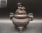 Wierookbrander - Copper Lion Incense Burner, Qianlong Period