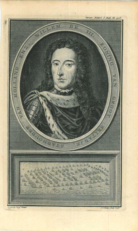 Portrait of William III of England, Antiek en Kunst, Kunst | Etsen en Gravures