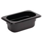 GN bakken plastic 1/9 | 2 Formaten - zwart, Verzenden