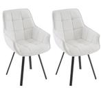 Set van 2 Draaibare Fluwelen Eetkamerstoelen met Armleuninge, Huis en Inrichting, Stoelen, Verzenden, Nieuw