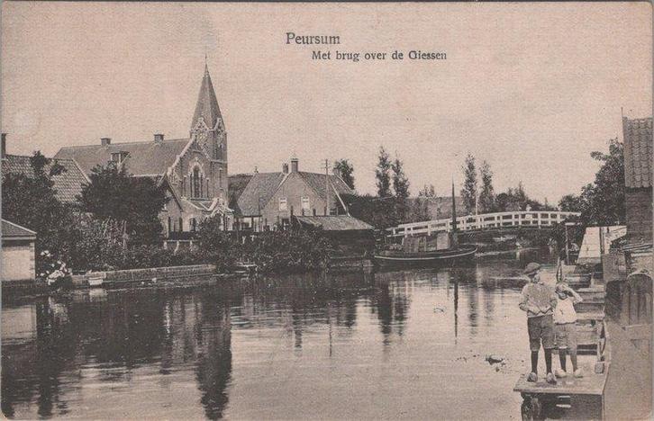 PEURSUM - Met brug over de Giessen, Verzamelen, Ansichtkaarten | Nederland, Verzenden