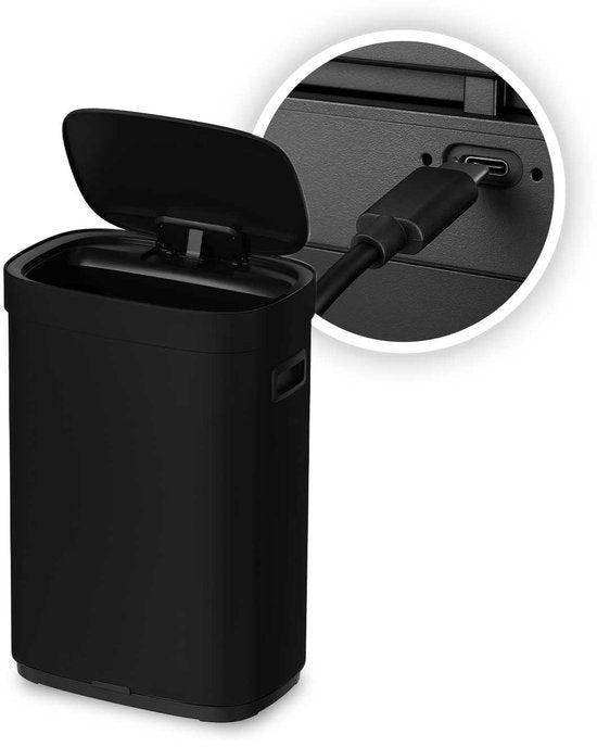 2dekans | FlinQ Mira Prullenbak - Oplaadbare Vuilnisbak met, Huis en Inrichting, Woonaccessoires | Prullenbakken, Zo goed als nieuw