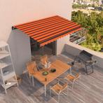 vidaXL Luifel handmatig uittrekbaar 450x350 cm oranje en, Tuin en Terras, Zonneschermen, Verzenden, Nieuw