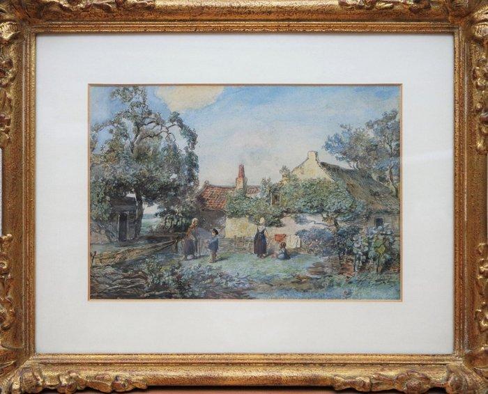 Willem Roelofs (1822-1897) - Genre, Antiek en Kunst, Kunst | Schilderijen | Klassiek