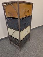 Blechschrank - Kommode - Schubladenschrank - Plank - Metaal,, Antiek en Kunst