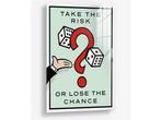 Veiling - Take the Risk glasschilderij 60x80cm