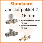 Eco 4 Standaard aansluitpakket 2 t.b.v. 16 mm buis, Ophalen of Verzenden, Nieuw, Radiator, Hoog rendement (Hr)