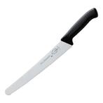Gekarteld zwart rvs mes 25,5 cm, Verzenden