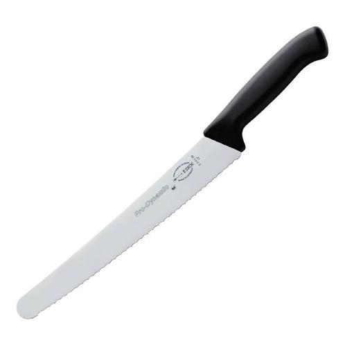 Gekarteld zwart rvs mes 25,5 cm, Zakelijke goederen, Horeca | Overige, Verzenden