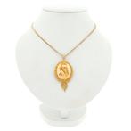 Bicolor gouden hanger van een mutsenbel | Antiek (vintage), Ophalen of Verzenden, Gebruikt, Goud, Overige merken