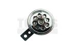 Claxon 12V 70mm DC Gelijkspanning chroom, Ophalen of Verzenden, Nieuw