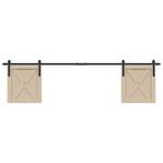 vidaXL Ophangset voor schuifdeur 200 cm koolstofstaal, Doe-het-zelf en Verbouw, Verzenden, Nieuw