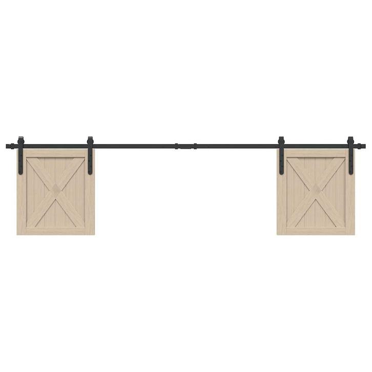 vidaXL Ophangset voor schuifdeur 200 cm koolstofstaal, Doe-het-zelf en Verbouw, Overige Doe-het-zelf en Verbouw, Nieuw, Verzenden