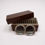 Onderzetter (12) - Verzilverd, Metaal, Hout - Onderzetters, Antiek en Kunst, Curiosa en Brocante