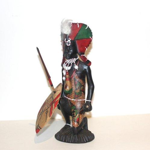 Figuur - Zulu Warrior - Hout, Antiek en Kunst, Kunst | Niet-Westerse kunst