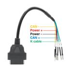 Universele 5 Pins OBD - 16 Pins OBD2 Verloopkabel Snorfiets/, Verzenden, Nieuw