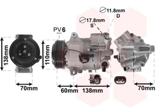 AIRCO COMPRESSOR VOOR OPEL ASTRA J 2009-2015 13346491, Auto-onderdelen, Airco en Verwarming, Nieuw, Ophalen of Verzenden