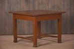 Vintage tafel | Oude eettafel bruin | Brocante eetkamertafe