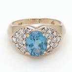 Ring - 14 karaat Geel goud - Diamant - Spinel, Nieuw