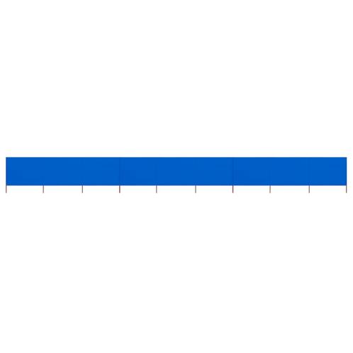 vidaXL Windscherm 9-panelen 1200x120 cm stof azuurblauw, Tuin en Terras, Zonneschermen, Nieuw, Verzenden