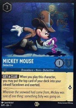 [8/P1] - MICKEY MOUSE - Detective - PROMO - ENG FOIL [M/NM], Verzamelen, Disney, Ophalen of Verzenden
