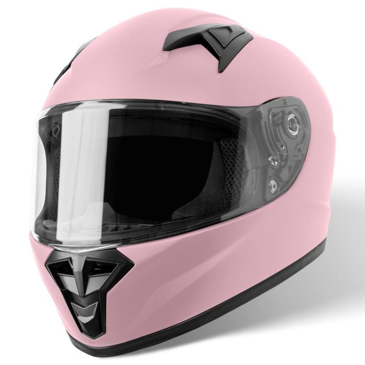 VINZ Parana Kinderhelm Motor / Scooter  - Mat Roze, Motoren, Kleding | Motorhelmen, Verzenden