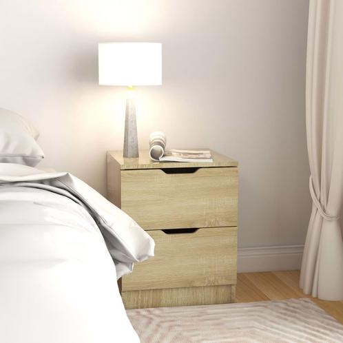 vidaXL Nachtkastje 40x40x50 cm bewerkt hout sonoma, Huis en Inrichting, Slaapkamer | Nachtkastjes, Nieuw, Minder dan 45 cm, Hout