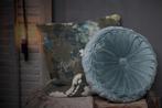 Rond velvet kussen Lead 40 cm, Huis en Inrichting, Woonaccessoires | Kussens, Ophalen of Verzenden, Nieuw