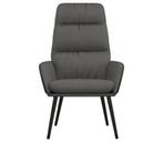 Leunstoel donkergrijs stof | retourdeal | 35% korting, Huis en Inrichting, Fauteuils, Ophalen of Verzenden, Nieuw, 75 tot 100 cm