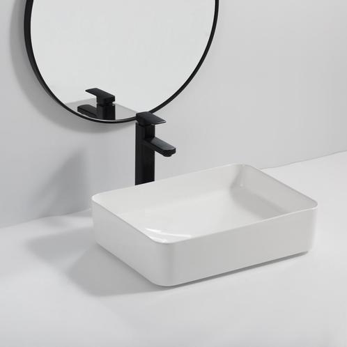 SALE - Silva 50 - Glans wit - Waskom -  -  - Keramiek -, Doe-het-zelf en Verbouw, Sanitair, Nieuw, Ophalen of Verzenden