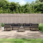 vidaXL 8-delige Loungeset met kussens poly rattan, Verzenden, Nieuw, Rotan, Loungeset