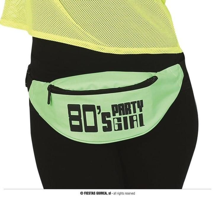 Heuptasje 80s Party Girl Groen, Hobby en Vrije tijd, Feestartikelen, Nieuw, Ophalen of Verzenden