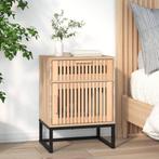 vidaXL Nachtkastje 40x30x55,5 cm bewerkt hout en ijzer, Minder dan 45 cm, Verzenden, Nieuw, 55 tot 70 cm