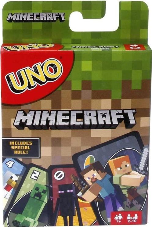Uno - Minecraft | Mattel - Kaartspellen, Hobby en Vrije tijd, Gezelschapsspellen | Kaartspellen, Nieuw, Verzenden