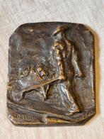 Jules Dalou - sculptuur, Plaque en Bronze de Jules Dalou -