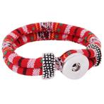 Fako Bijoux® - Armband Voor Click Buttons - Inka - Rood, Verzenden, Nieuw