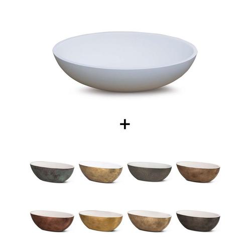 Waskom Luca Sanitair Bagno Metallo 48x32x12 cm Solid Surface, Doe-het-zelf en Verbouw, Sanitair, Overige typen, Nieuw, Ophalen of Verzenden