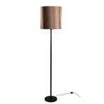 Vloerlamp zwart met velours kap krokodil 40cm - Simplo, Nieuw, Overige materialen, Klassiek / Antiek, 150 tot 200 cm
