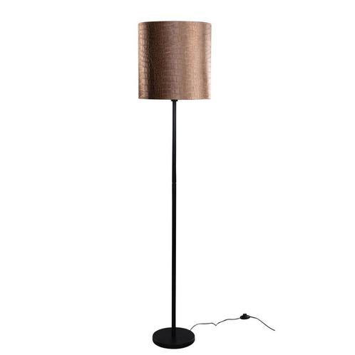 Vloerlamp zwart met velours kap krokodil 40cm - Simplo, Huis en Inrichting, Lampen | Vloerlampen, Nieuw, Overige materialen, 150 tot 200 cm