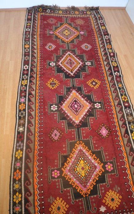 Kars Kazak - Kelim - 373 cm - 151 cm, Huis en Inrichting, Stoffering | Tapijten en Kleden