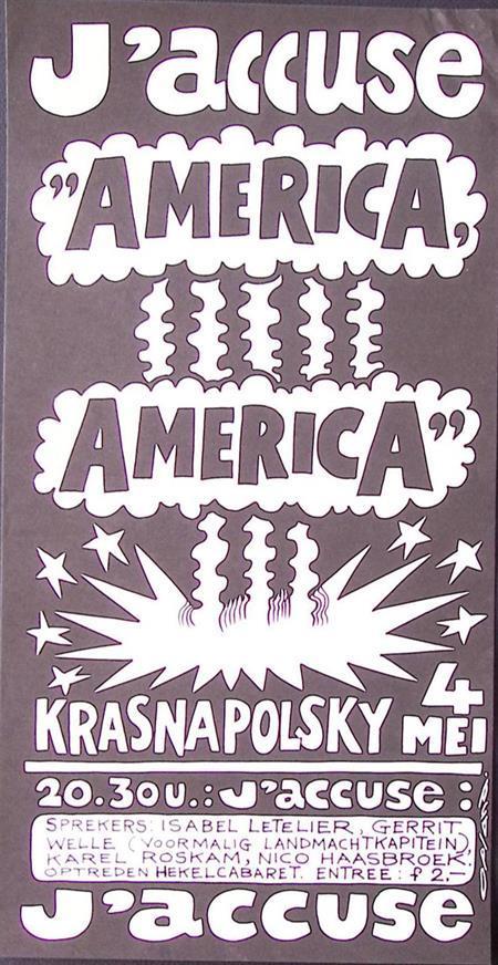 Poster over demonstratie bij het Krasnapolsky in Amsterdam, Verzamelen, Posters, Nieuw, Overige onderwerpen, Met lijst, Verzenden