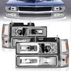 ANZO 88-98 Chevrolet C1500 Crystal Headlights w/Light Bar, Ophalen of Verzenden, Nieuw