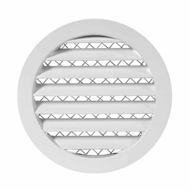 Europlast aluminium buitenlucht muur rooster wit Ø 100mm -, Doe-het-zelf en Verbouw, Ventilatie en Afzuiging, Nieuw, Ophalen of Verzenden
