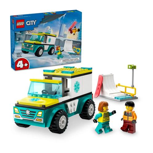 LEGO City - Emergency Ambulance and Snowboarder 60403, Kinderen en Baby's, Speelgoed | Duplo en Lego, Ophalen of Verzenden
