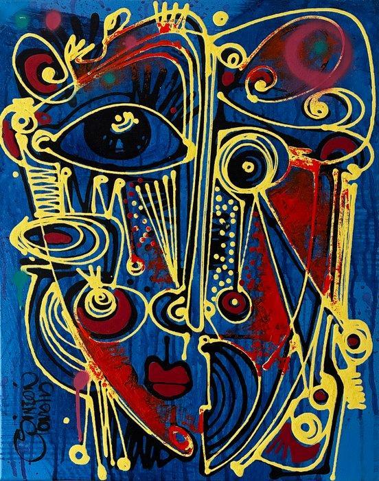 Simeon Gonzales (1973) - Mujer en Azul, Antiek en Kunst, Kunst | Schilderijen | Modern