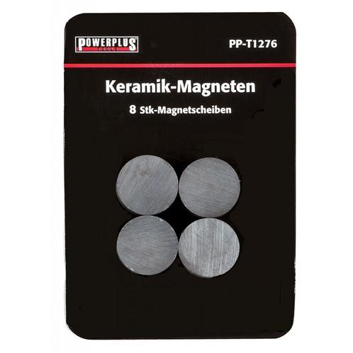 Set van 8 stuks schijfmagneten 17 mm / keramische Ferriet, Doe-het-zelf en Verbouw, Gereedschap | Overige machines, Ophalen of Verzenden