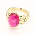 Ring - 14 karaat Geel goud Robijn, Sieraden, Tassen en Uiterlijk, Ringen, Nieuw