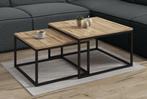 Salontafel Styler - Eiken - Set van 2, 50 tot 100 cm, Verzenden, Nieuw, 50 tot 100 cm