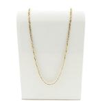 Bicolor gouden infinity schakel ketting | 52 cm, Sieraden, Tassen en Uiterlijk, Kettingen, Ophalen of Verzenden, Gebruikt, Overige kleuren